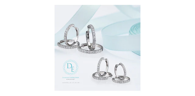 Hoop Earrings - 14kt White Gold - 1.50ct Lab Grown Diamonds - Image 3