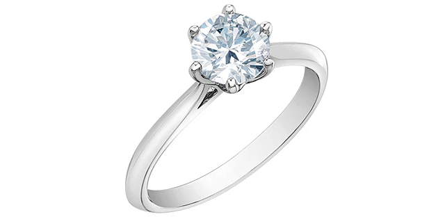 Ring -  Round cut Laboratory Grown Diamond -  14KT White Gold | 1.02ct round cut LGD - Image 3