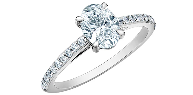 Solitaire Ring 14KT | LGD | 1.00ct Oval cut center - Image 3