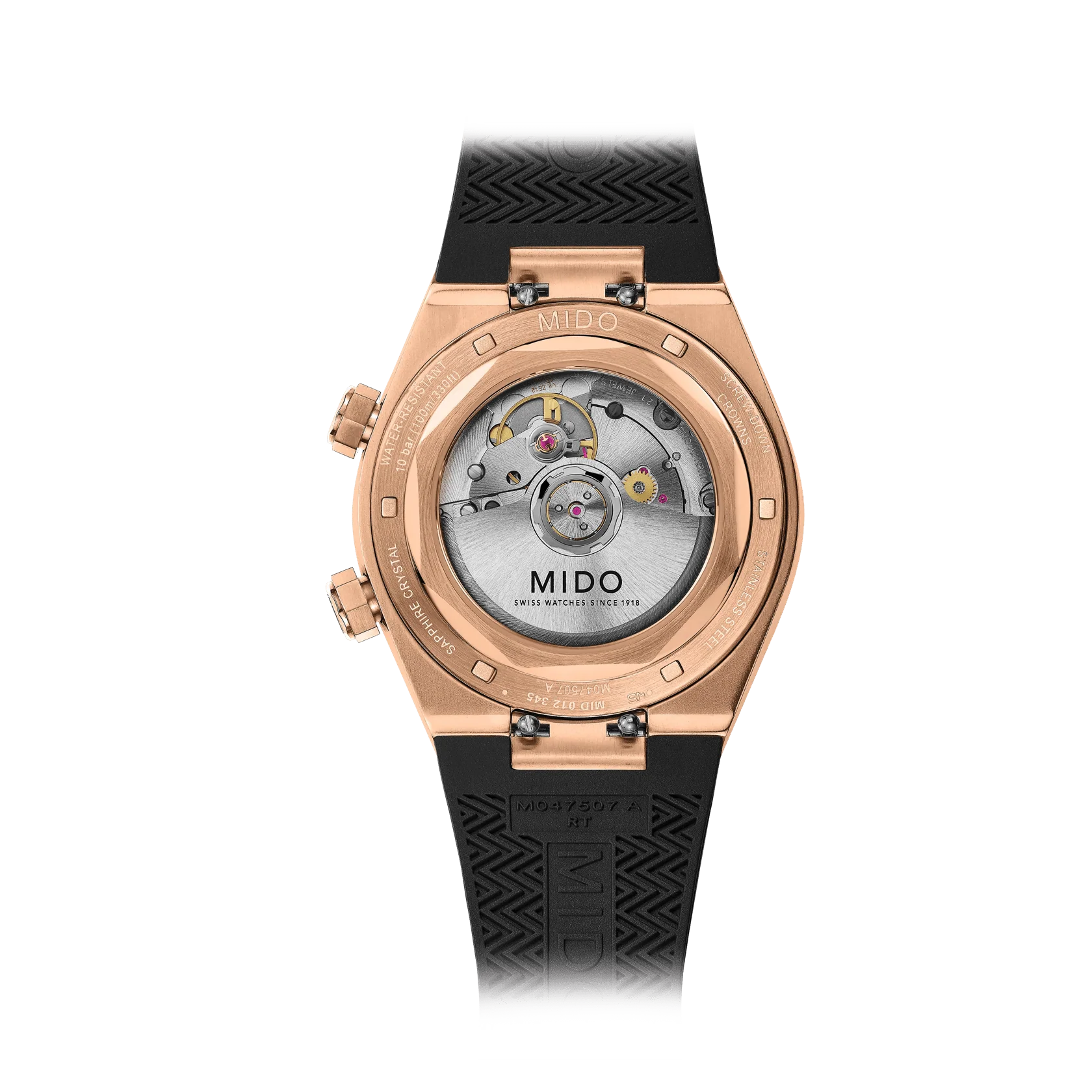 Mido Multifort 8 Two Crowns - Black - 38.40 x 40 mm | M0475073705100 - Image 3