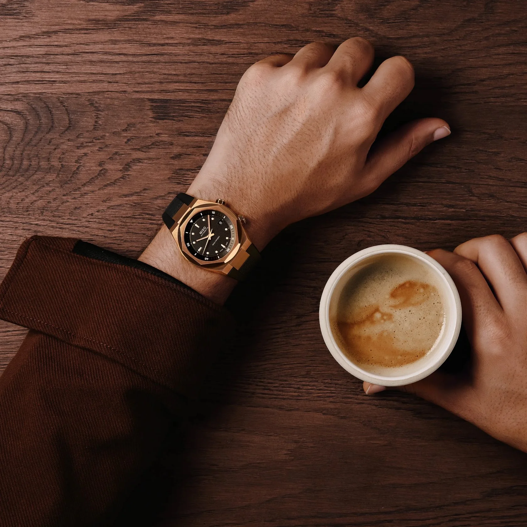 Mido Multifort 8 Two Crowns - Black - 38.40 x 40 mm | M0475073705100 - Image 4