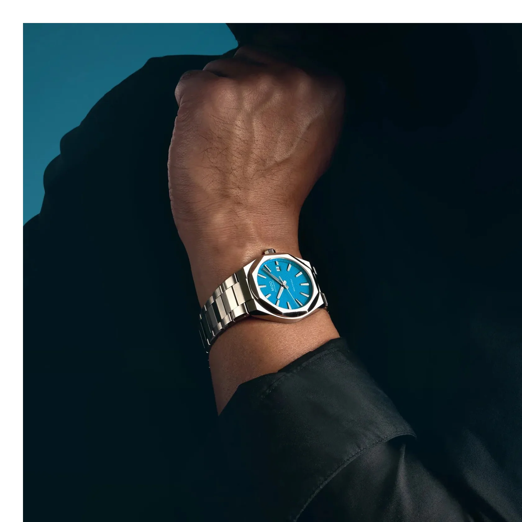 Mido Multifort 8 One Crowns - Turquoise - 38.40 x 40 mm | M0555071104100 - Image 4