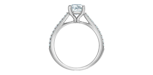 Solitaire Ring 14KT | LGD | 1.08ct cushion cut center - Image 4