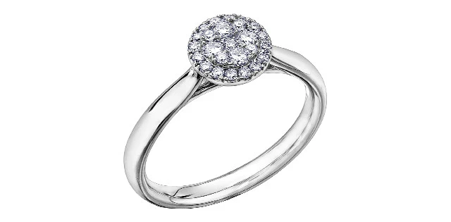 Ring 14kt White Gold - 0.33ct Total Natural Diamond | R30238WG/33 - Image 3