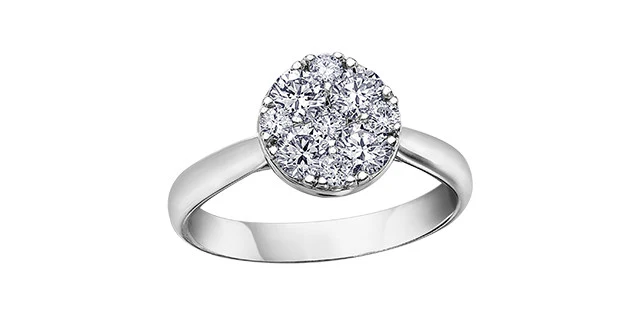 Ring 14kt White Gold - 0.66ct Total Natural Diamond | DX729W66 - Image 3